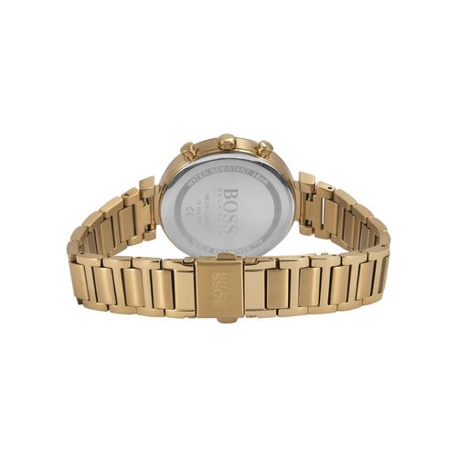 Hugo Boss Flawless Gold Dial Gold Steel Strap Watch for Women - 1502532 Watches Hugo Boss   