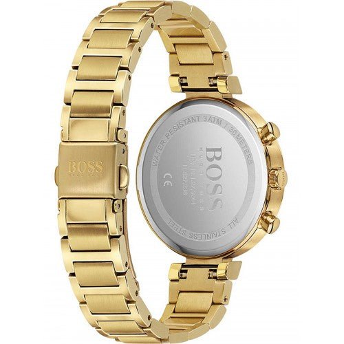 Hugo Boss Flawless Gold Dial Gold Steel Strap Watch for Women - 1502532 Watches Hugo Boss   