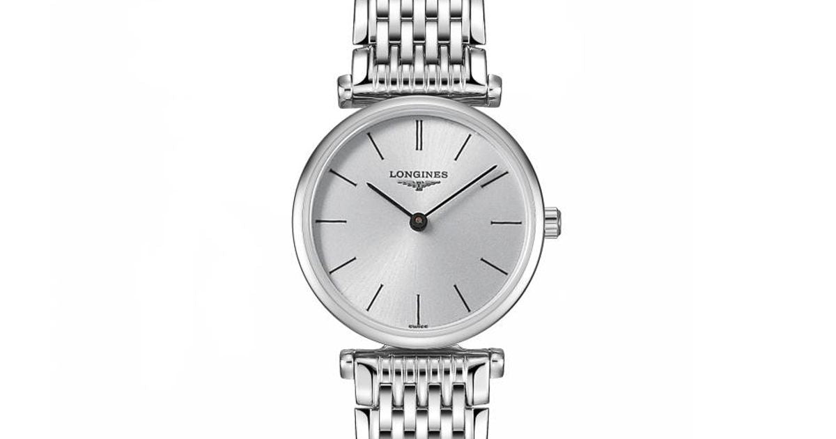 Longines La Grande Classique De Longines Silver Dial Silver Mesh Bracelet Watch for Women - L4.209.4.72.6 Watches Longines   