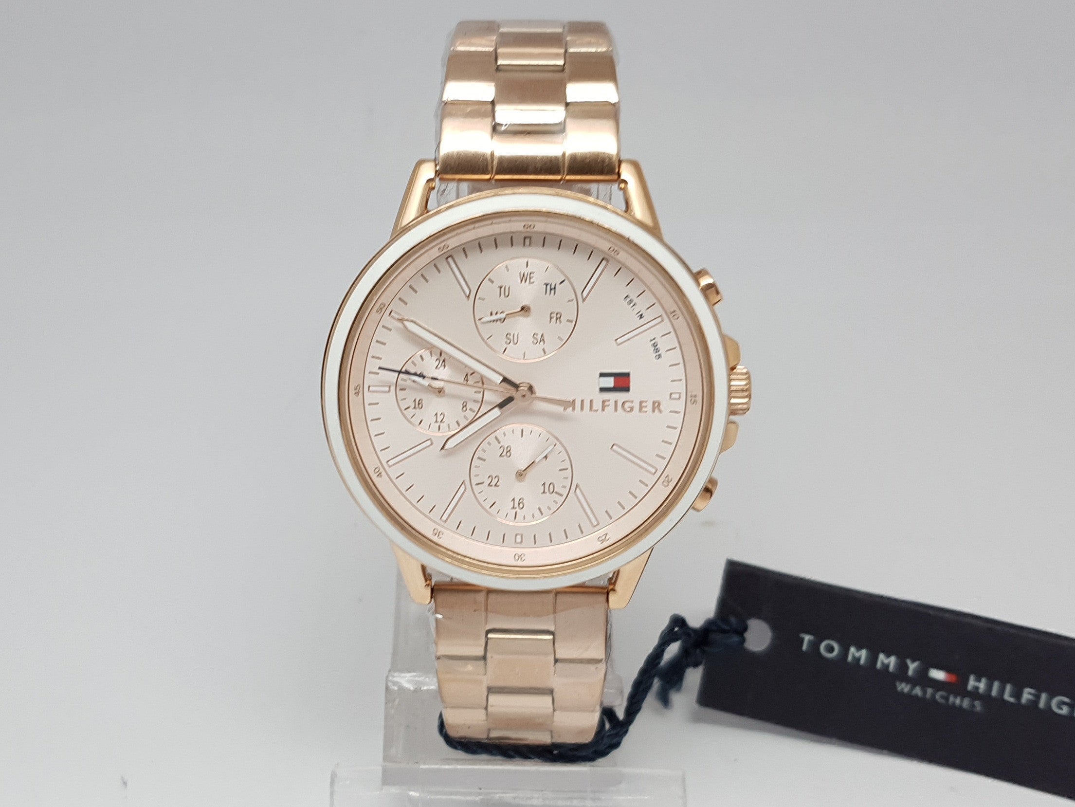 Tommy Hilfiger Carly Rose Gold Dial Rose Gold Stainless Steel Strap Watch for Women - 1781788 Watches Tommy Hilfiger   