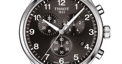 Tissot Chrono XL Classic 45mm Black Dial Black Leather Strap Watch For Men - T116.617.16.057.00 Watches Tissot   