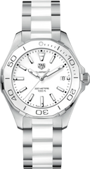 Tag Heuer Aquaracer Quartz 35mm White Dial Two Tone Steel Strap Watch Women - WAY131B.BA0914 Watches Tag Heuer   