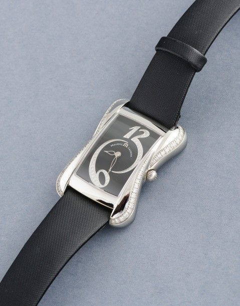 Maurice Lacroix Fiaba Black Dial with Diamonds Black Leather Strap Watch for Women - DV5012-SD531-350 Watches Maurice Lacroix   