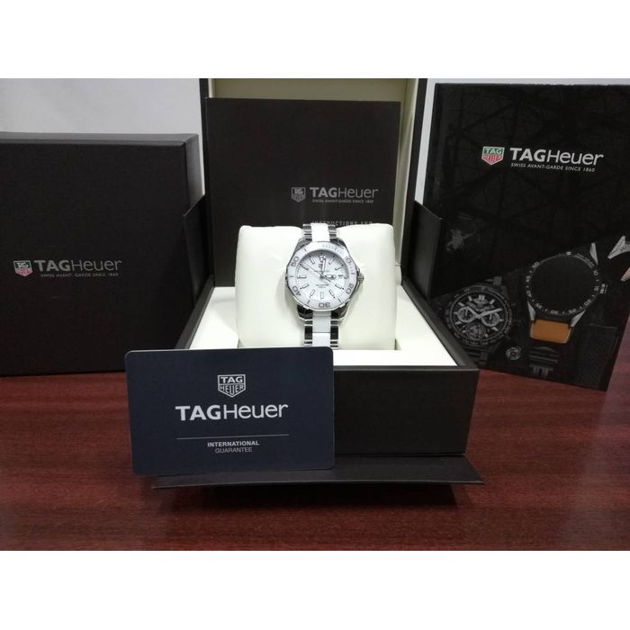 Tag Heuer Aquaracer Quartz 35mm White Dial Two Tone Steel Strap Watch Women - WAY131B.BA0914 Watches Tag Heuer   