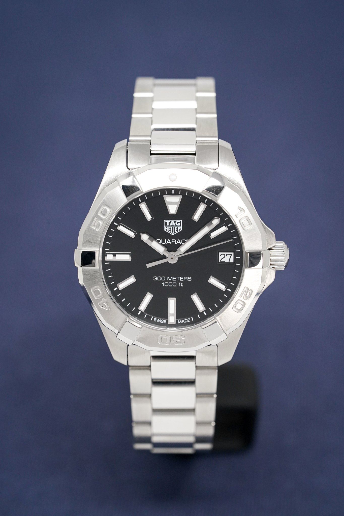 Tag Heuer Aquaracer Black Dial Silver Steel Strap Watch for Women - WBD1310.BA0740 Watches Tag Heuer   