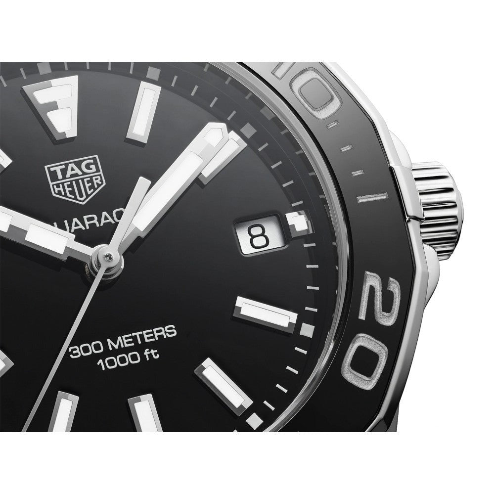 Tag Heuer Aquaracer Quartz 35mm Black Dial Two Tone Steel Strap Watch for Men - WAY131A.BA0913 Watches Tag Heuer   