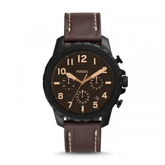 Fossil Bowman Chronograph Brown Dial Brown Leather Strap Watch for Men - FS5601 Watches Fossil   