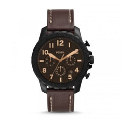 Fossil Bowman Chronograph Brown Dial Brown Leather Strap Watch for Men - FS5601 Watches Fossil   