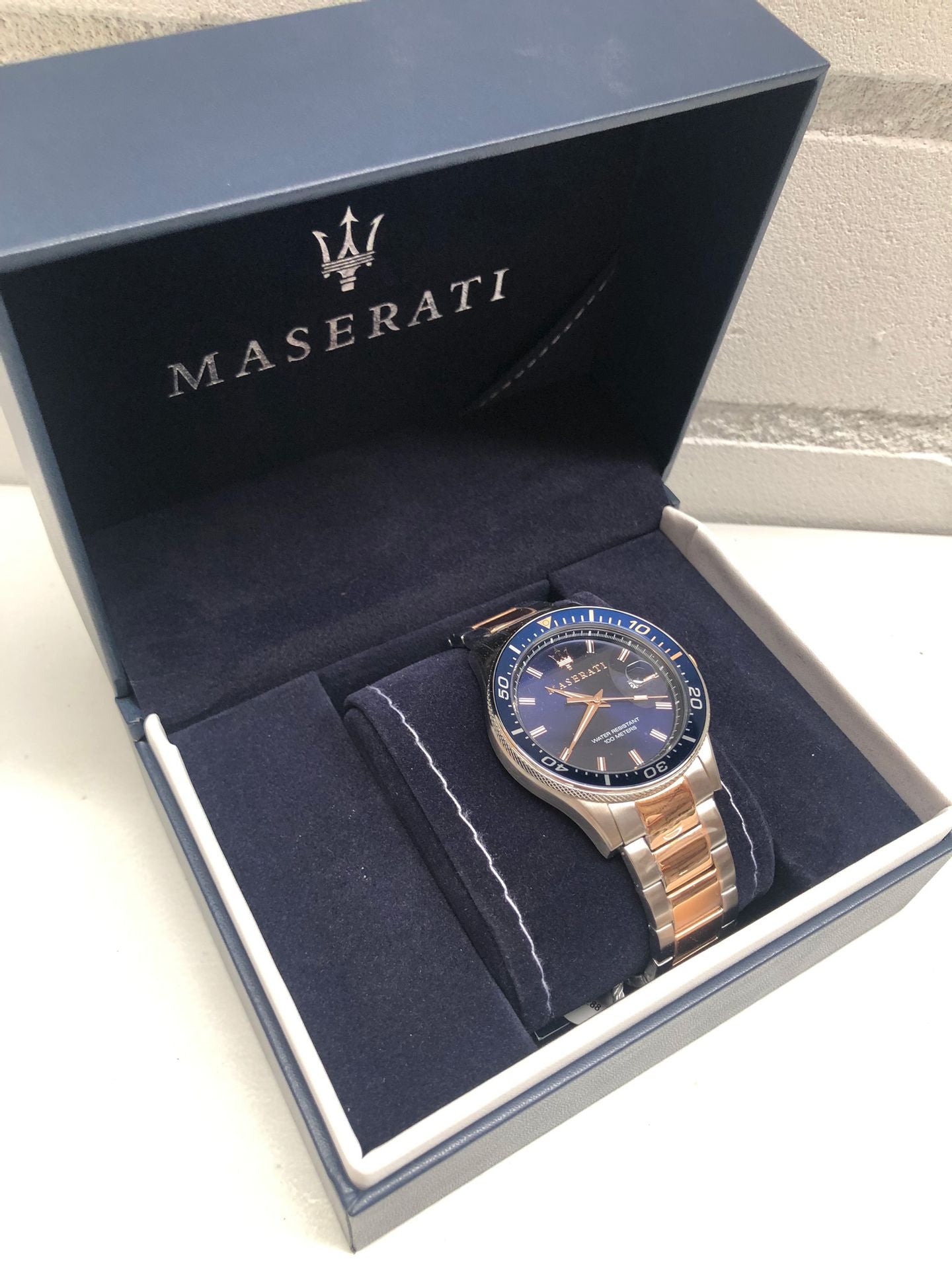 Maserati SFIDA Quartz Blue Dial Stainless Steel 44mm Watch For Men - R8853140003 Watches Maserati   