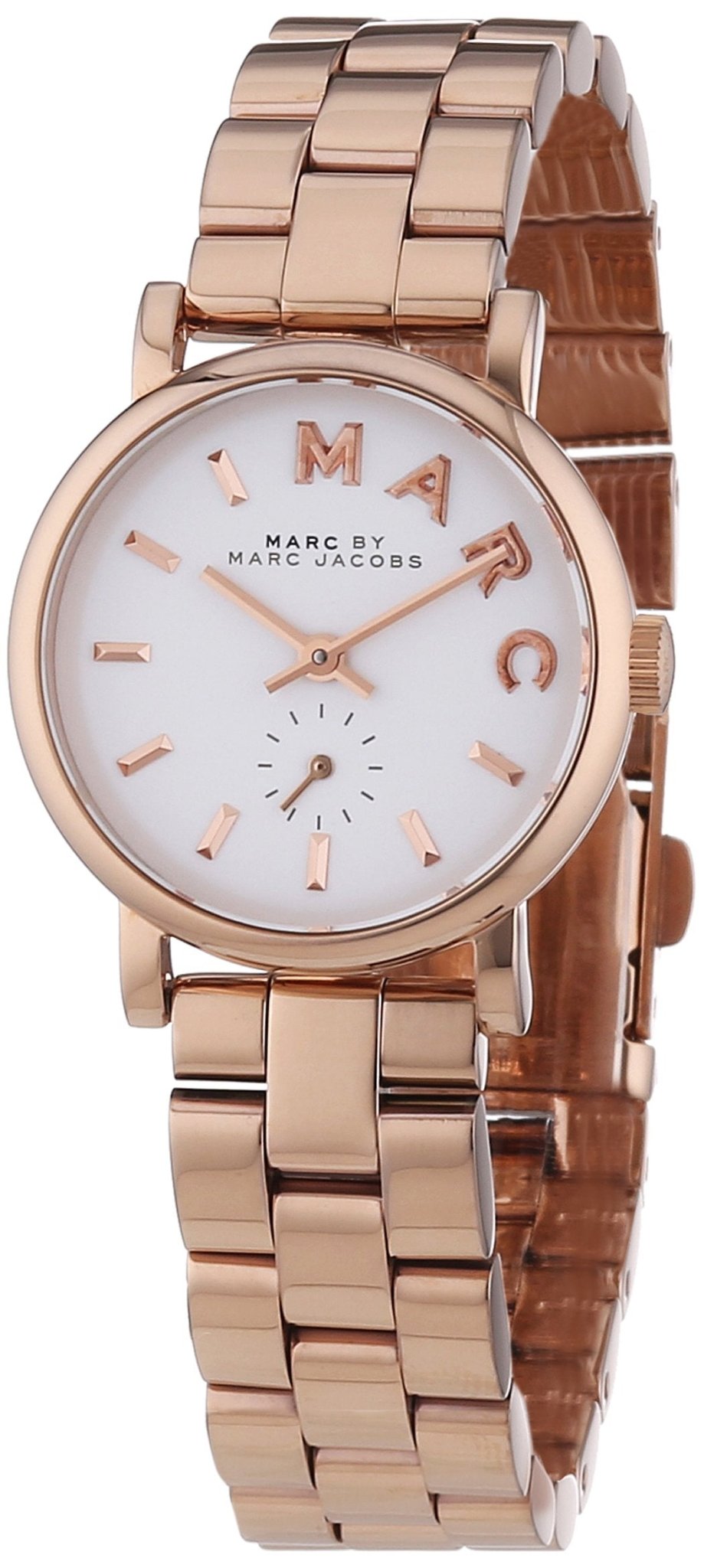 Marc Jacobs Baker White Dial Rose Gold Stainless Steel Watch for Women - MBM3248 Watches Marc Jacobs   