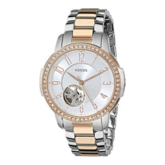Fossil Architect Automatic Silver Dial Two Tone Steel Strap Watch for Women - ME3058 Watches Fossil   
