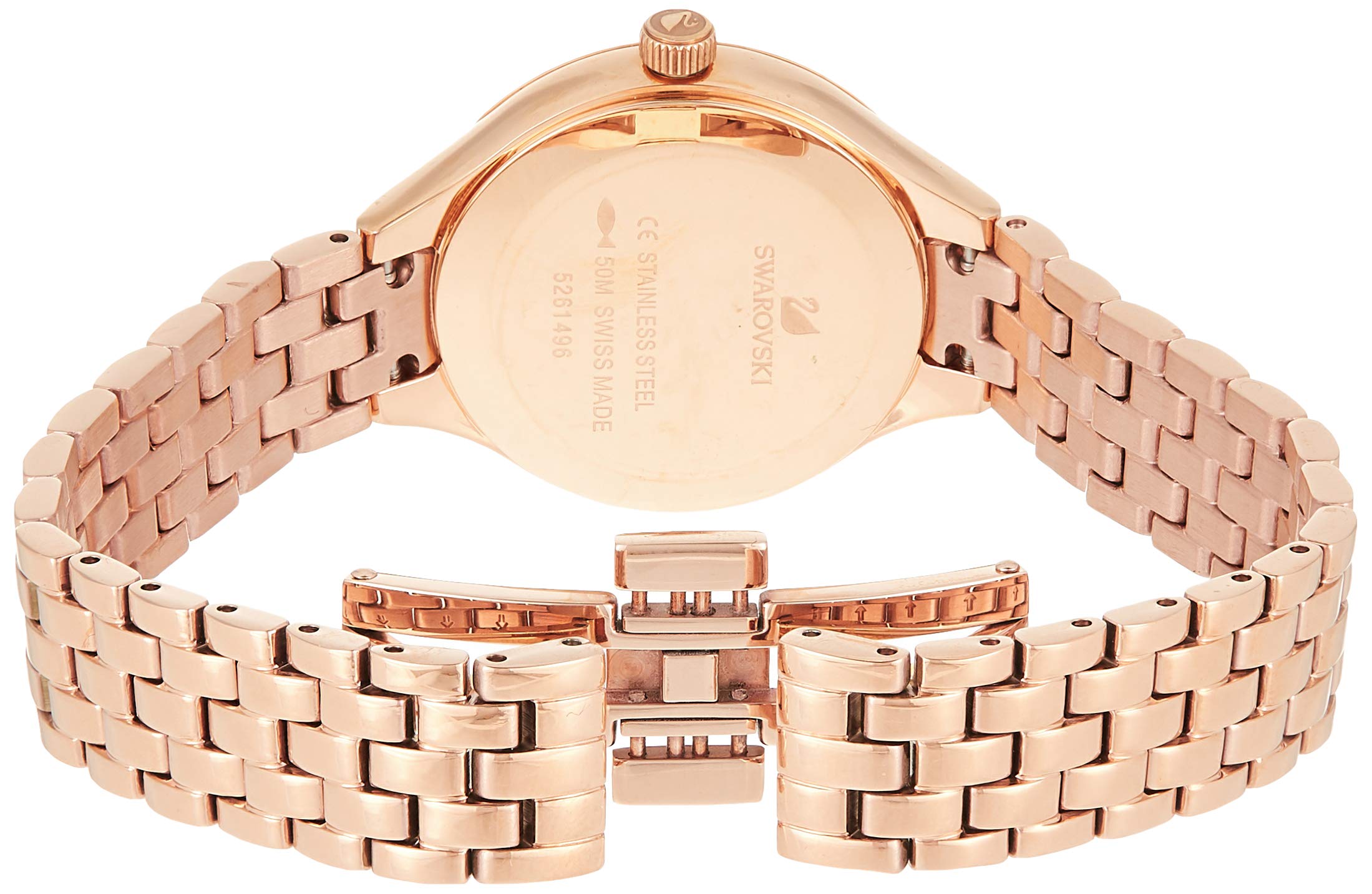 Swarovski Lovely Crystals Mother of Pearl Dial Rose Gold Steel Strap Watch for Women - 5261496 Watches Swarovski   