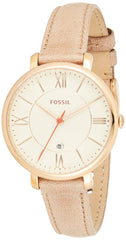 Fossil Jacqueline White Dial Sand Leather Strap Watch for Women - ES3487 Watches Fossil   