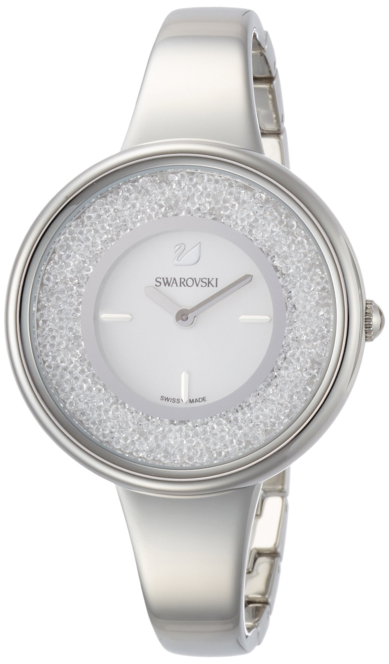 Swarovski Crystalline Pure Silver Dial Silver Steel Strap Watch for Women - 5269256 Watches Swarovski   