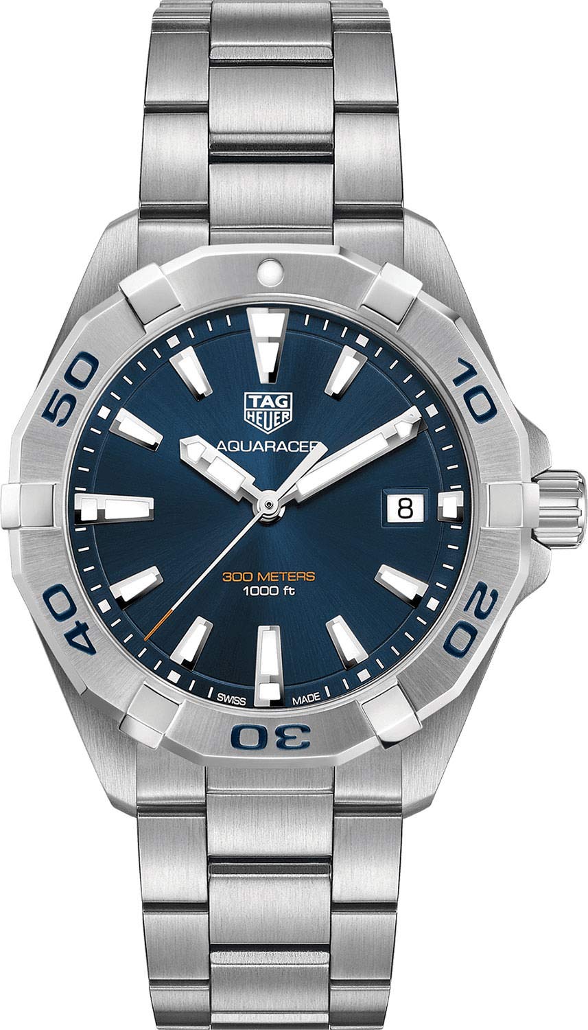 Tag Heuer Aquaracer Silver Stainless Steel Blue Dial Silver Steel Strap Watch for Men - WBD1112.BA0928 Watches Tag Heuer   