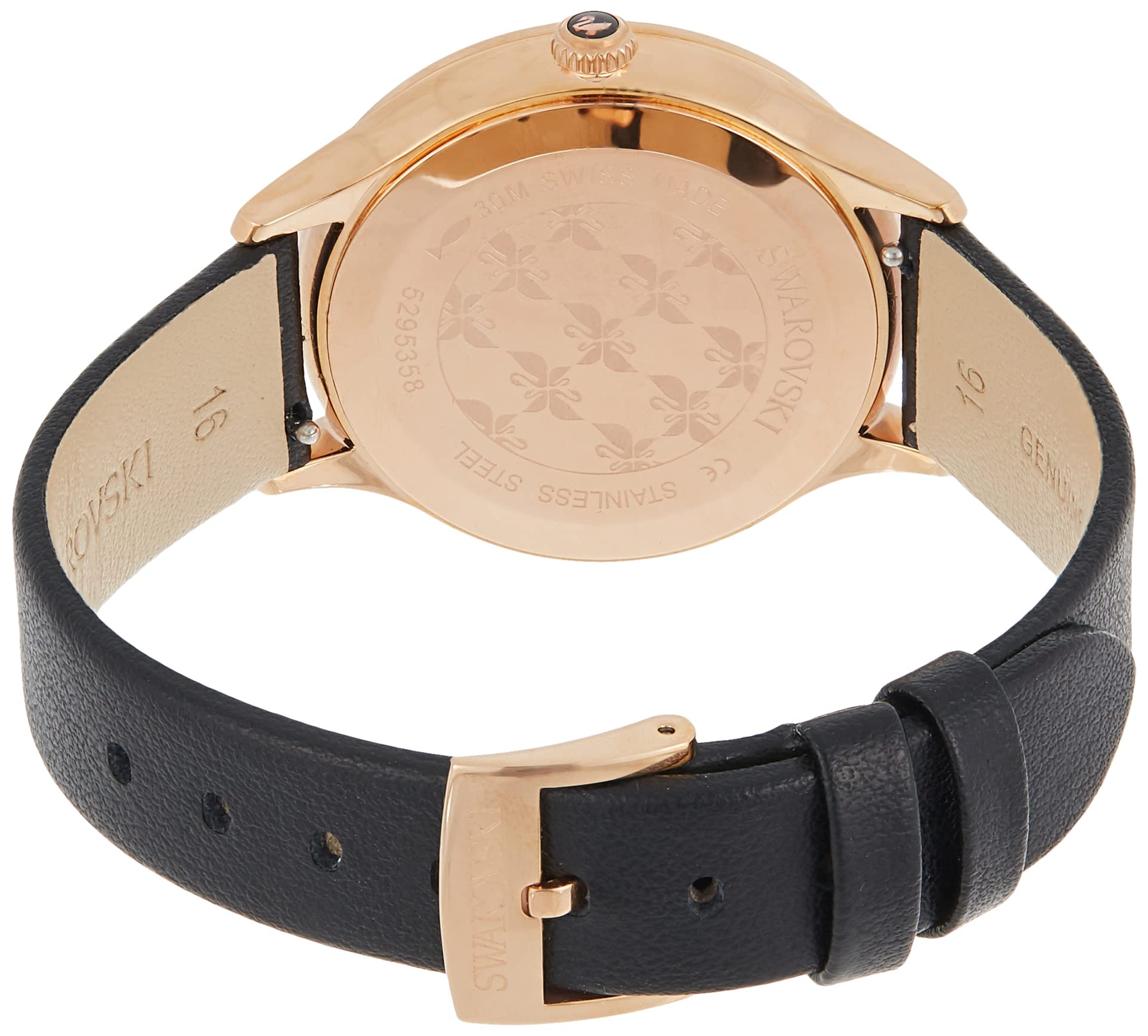 Swarovski Octea Nova Grey Dial Grey Leather Strap Watch for Women - 5295358 Watches Swarovski   