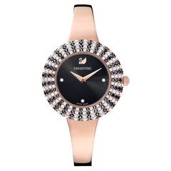 Swarovski Crystal Rose Black Dial Rose Gold Steel Strap Watch for Women - 5484050 Watches Swarovski   