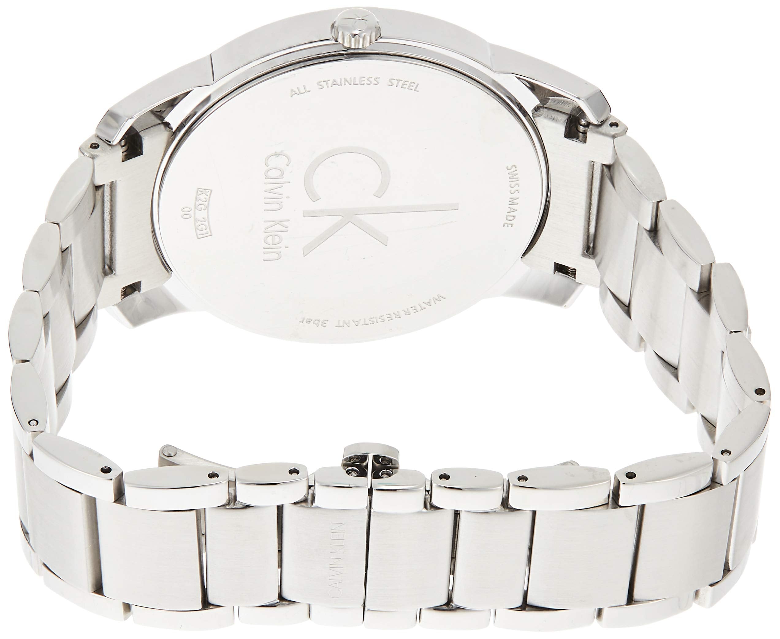 Calvin Klein City Black Dial Silver Steel Strap Watch for Men - K2G2G141 Watches Calvin Klein   