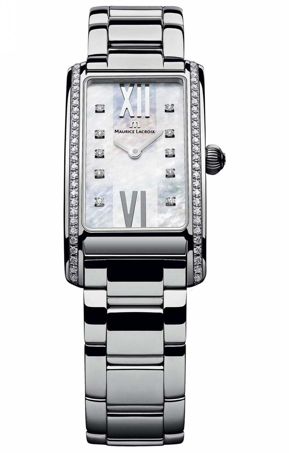 Maurice Lacroix Fiaba Diamonds White Dial Silver Steel Strap Watch for for Women - FA2164-SD532-170 Watches Maurice Lacroix   