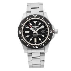 Breitling Superocean II Special 44mm Black Dial Silver Steel Strap Watch for Men - Y1739310/BF45/162A Watches Breitling   