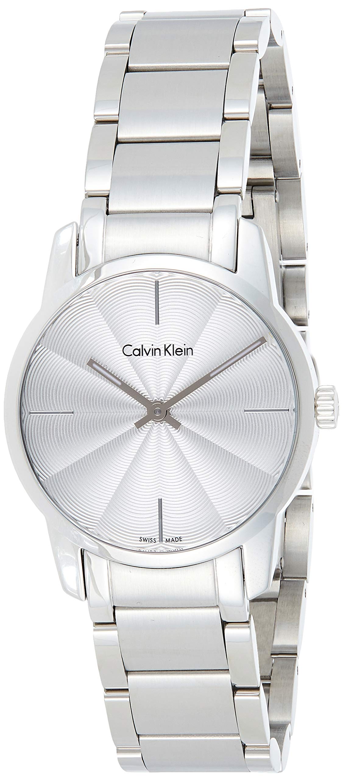 Calvin Klein City White Dial Silver Steel Strap Watch for Women - K2G23146 Watches Calvin Klein   