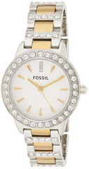 Fossil Jesse White Dial Two Tone Steel Strap Watch for Women - ES2409 Watches Fossil   