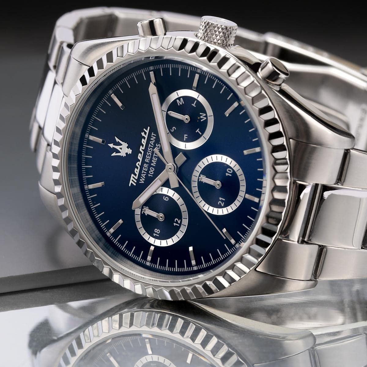 Maserati Competizione Chronograph Quartz Blue Dial Watch For Men - R8853100022 Watches Maserati   