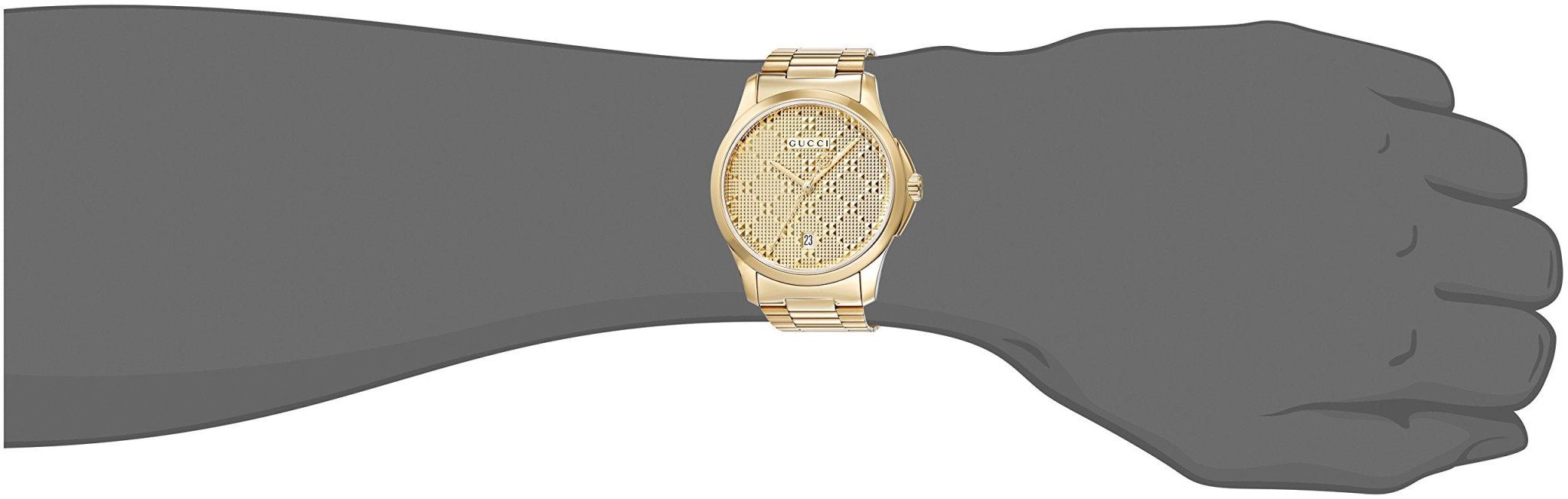 Gucci G Timeless Yellow Gold Dial Yellow Gold Steel Strap Unisex Watch - YA126461 Watches Gucci   