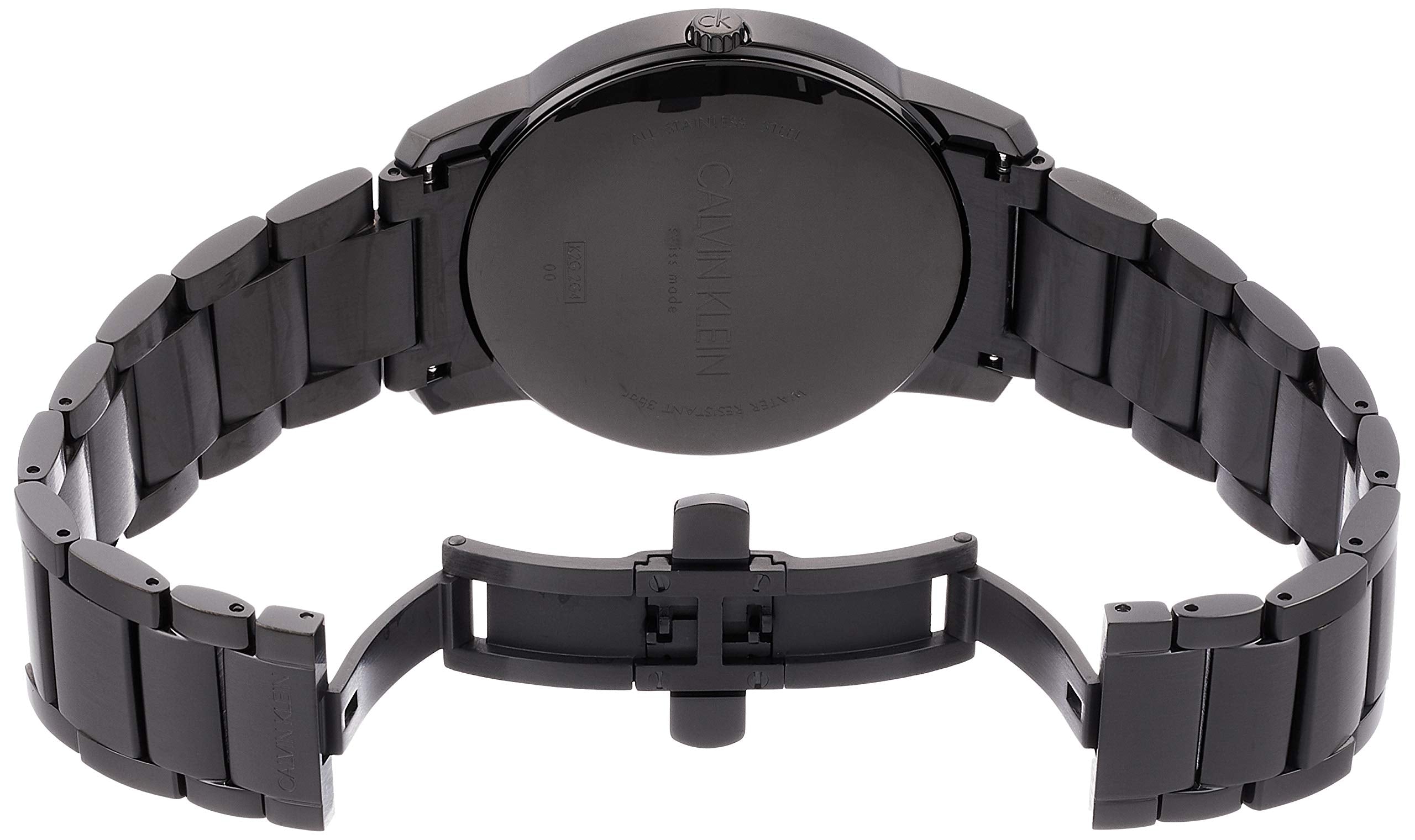 Calvin Klein City Quartz Black Dial Black Steel Strap Watch for Men - K2G2G4B1 Watches Calvin Klein   