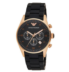 Emporio Armani Sportivo Black Dial Black Stainless Steel Watch For Men - AR5905 Watches Emporio Armani   