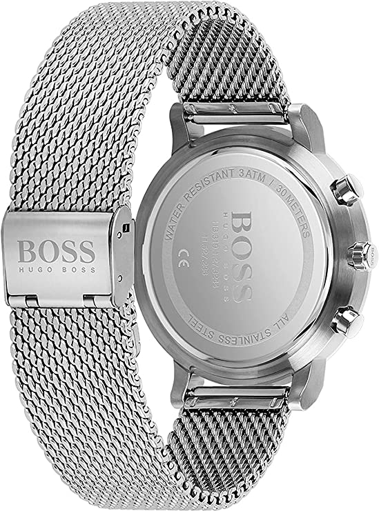 Hugo Boss Integrity Grey Dial Silver Mesh Bracelet Watch for Men - 1513807 Watches Hugo Boss   