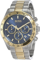 Hugo Boss Hero Blue Dial Two Tone Steel Strap Watch for Men - 1513767 Watches Hugo Boss   