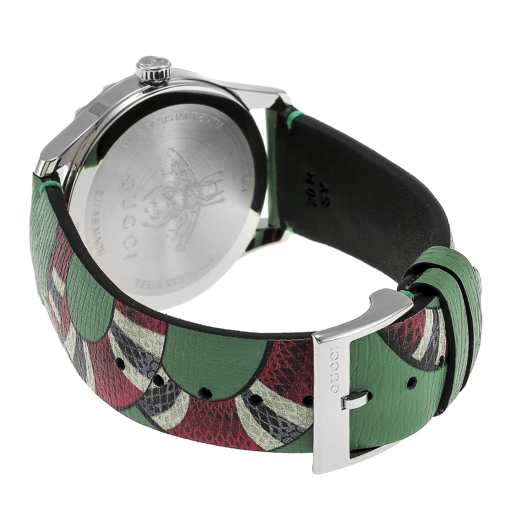 Gucci G Timeless Le Marche Des Merveilles Green Dial Green Leather Strap Watch Unisex - YA1264081 Watches Gucci   