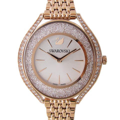 Swarovski Crystalline Aura Silver Dial Rose Gold Steel Strap Watch for Women - 5519459 Watches Swarovski   