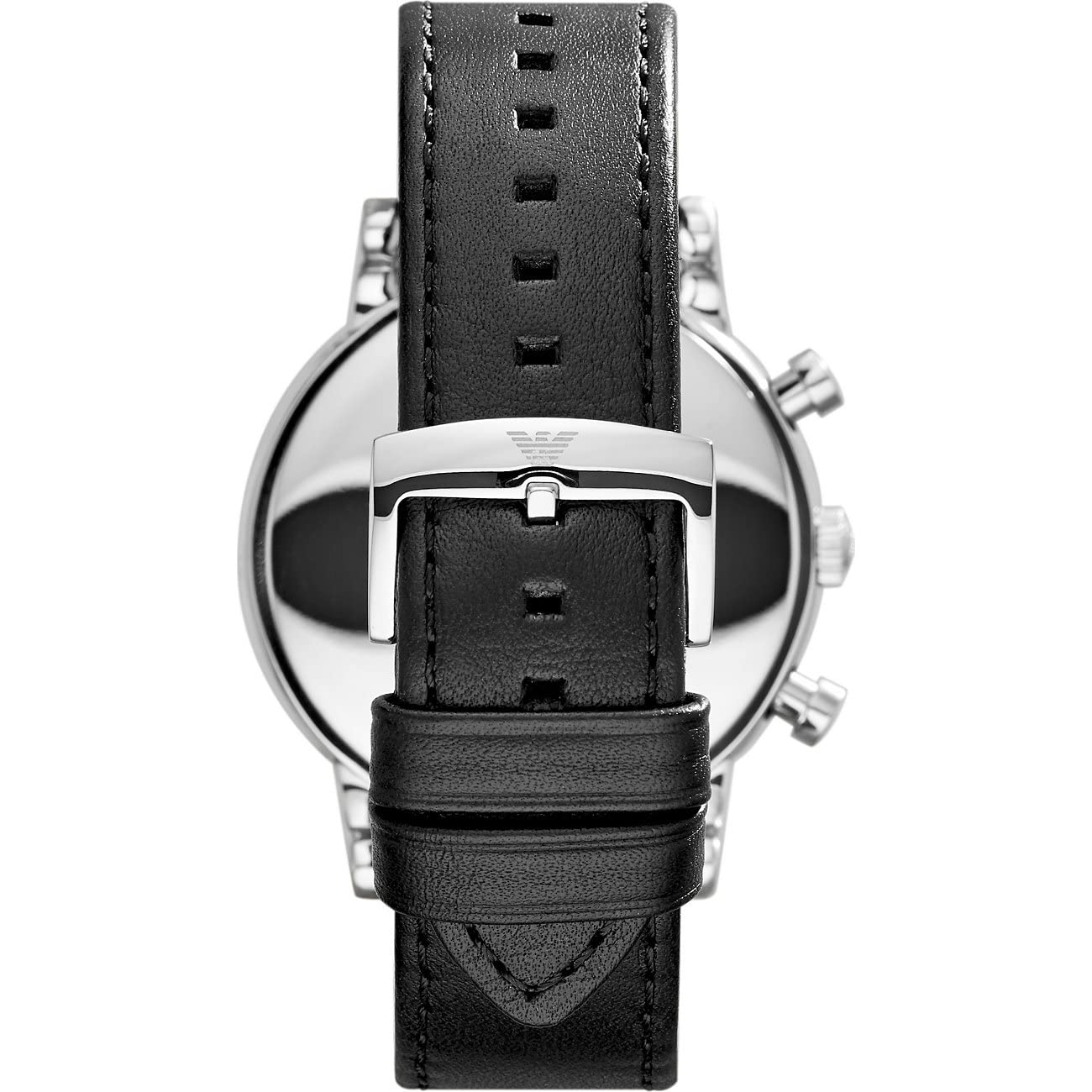 Emporio Armani Luigi Chronograph Black Dial Black Leather Watch For Men - AR1828 Watches Emporio Armani   