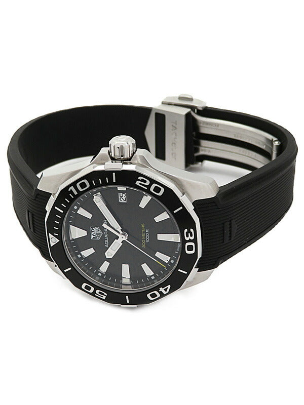 Tag Heuer Aquaracer Black Dial Black Rubber Strap Watch for Men - WAY111A.FT6151 Watches Tag Heuer   