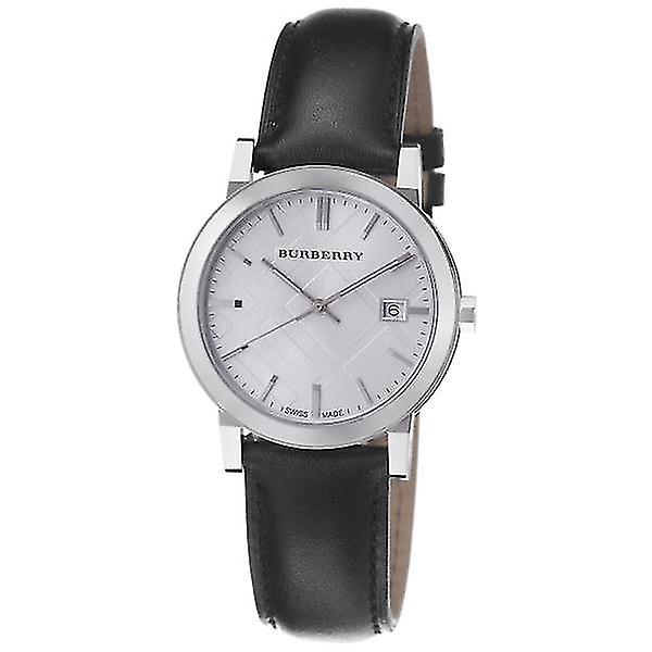 Burberry The City White Dial Black Leather Strap Watch for Men - BU9008 Watches Burberry   