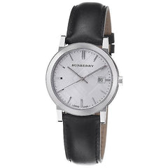 Burberry The City White Dial Black Leather Strap Watch for Men - BU9008 Watches Burberry   