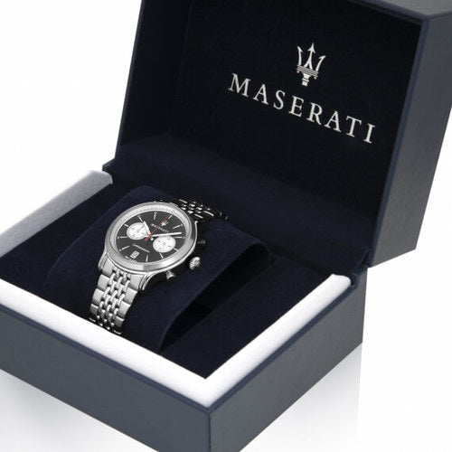 Maserati Legend Chronograph Black Dial Stainless Steel Watch For Men - R8873638001 Watches Maserati   