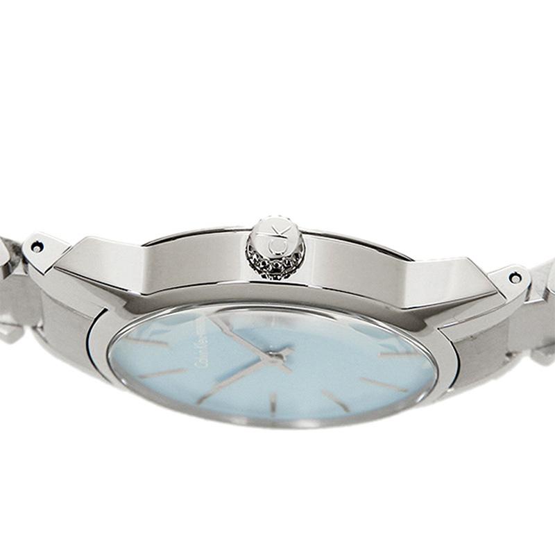 Calvin Klein City Mother of Pearl Blue Dial Silver Steel Strap Watch for Women - K2G2314X Watches Calvin Klein   