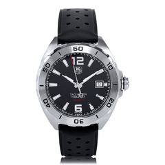 Tag Heuer Formula 1 Automatic 41mm Black Dial Black Rubber Strap Watch for Men - WAZ2113.FT8023 Watches Tag Heuer   