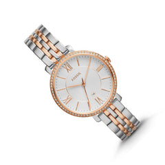 Fossil Jacqueline White Dial Two Tone Steel Strap Watch for Women - ES3634 Watches Fossil   