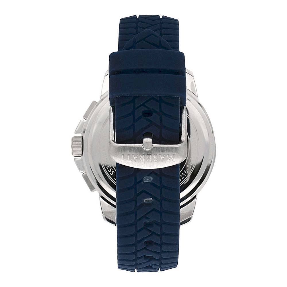 Maserati Successo Chronograph White Dial Blue Rubber Strap Watch For Men - R8871621013 Watches Maserati   