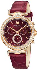 Swarovski Era Journey Red Dial Red Leather Strap Watch for Women - 5416701 Watches Swarovski   
