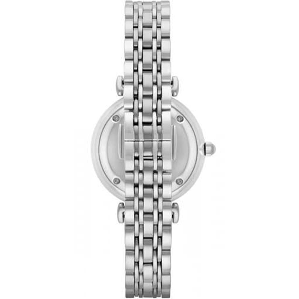 Emporio Armani Gianni T Bar White Marble Dial Stainless Steel Watch For Women - AR11170 Watches Emporio Armani   