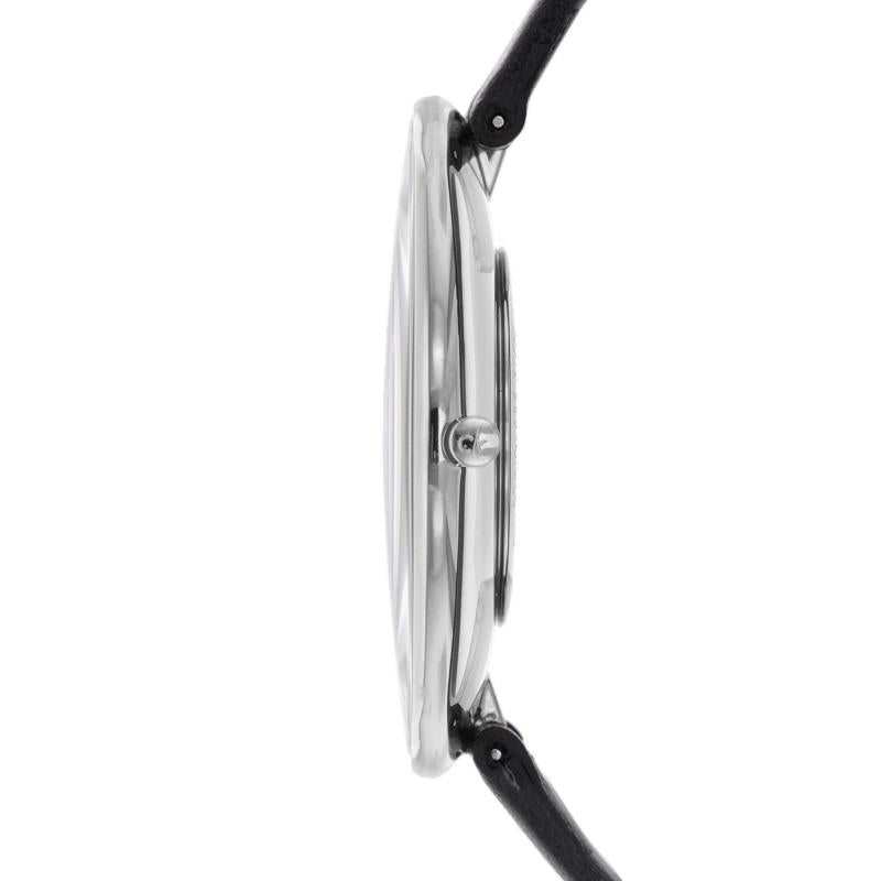 Calvin Klein Full Moon Black Dial Black Leather Strap Watch for Women - K8Y231C1 Watches Calvin Klein   