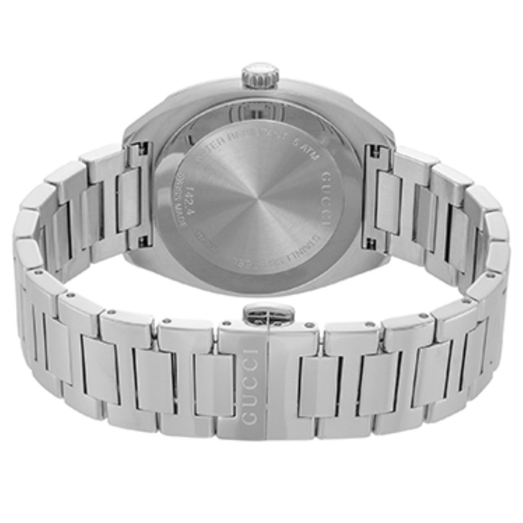 Gucci GG2570 Diamonds Black Dial Silver Steel Strap Watch For Women - YA142404 Watches Gucci   