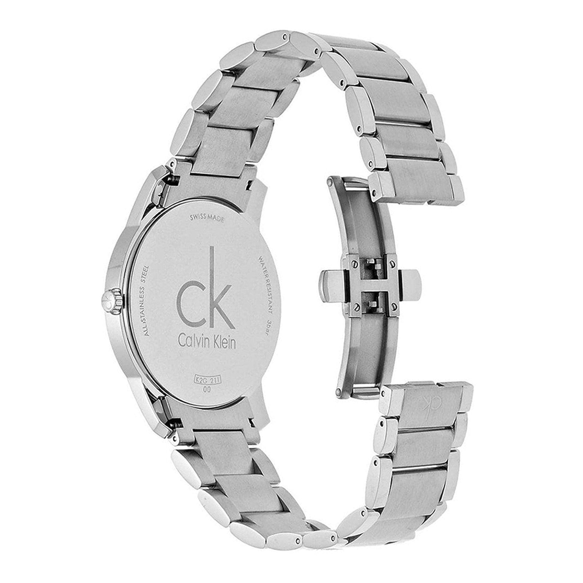 Calvin Klein City Silver Dial Silver Steel Strap Watch for Men - K2G2G146 Watches Calvin Klein   