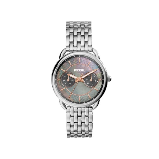 Fossil Tailor Black Mother of Pearl Dial Silver Stainless Steel Strap Watch for Women - ES3911 Watches Fossil   