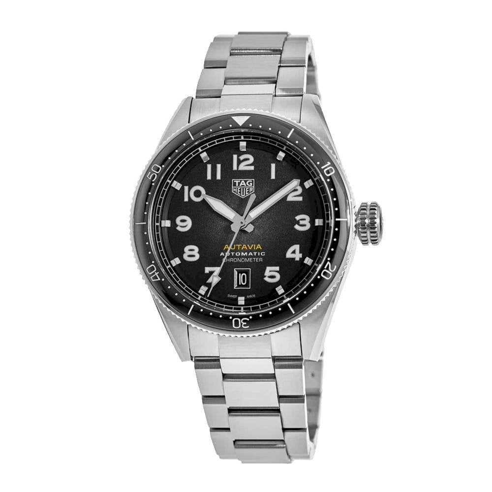 Tag Heuer Autavia Automatic 42mm Grey Dial Silver Stainless Steel Watch for Men - WBE5114.EB0173 Watches Tag Heuer   